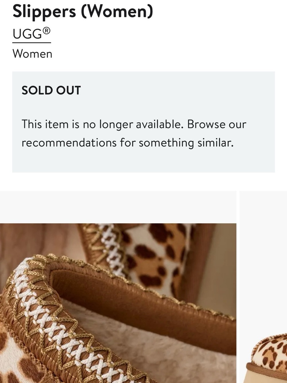 UGG Leopard-Pattern Shearling Slide in Tan and Brown - Picture 5 of 8